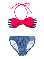 MILKFED.×Op RIBBON BIKINI/INDIGO