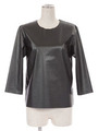 Sunny leather tops/BLACK