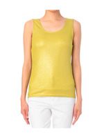 [L]シャイニーテレコタンクトップ/イエロー系(033)