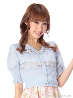 【LIZ LISA】シェルボタンカーディガン/ブルー