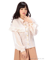 【LIZ LISA】ポンチョレースブラウス/ピンク