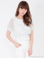 シアーボーダーTOPS/ライトグリーン