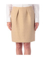 ジャカード千鳥格子柄スカート/ベージュ系(052)