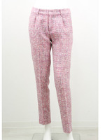 ツイードクロップト パンツ/YE