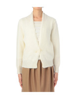 ピン付きモヘヤ混ニットカーディガン/オフホワイト(003)