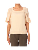 フレアスリーブブラウス/ベージュ系(004)