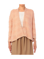 ラメボーダーニットカーディガン/オレンジ系(066)