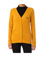 ロゴ刺しゅうVネックカーディガン/レッド系(064)