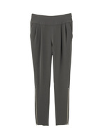 裾ジップハイウエストタックパンツ/グレー系(012)