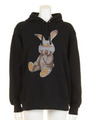 WECKED BUNNY SWEAT PARKA/BLACK