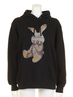 WECKED BUNNY SWEAT PARKA/BLACK