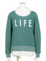 【CB】LIFEフェイクレーヤードスウェット/グリーン