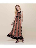 カットワークデザインロングワンピース/グリーン系(122)