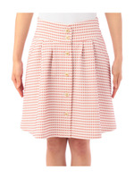 ギンガムジャガード前ボタンスカート/ピンク系(272)