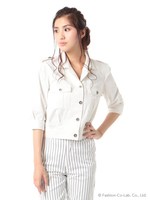 ショートミリタリージャケット/オフホワイト