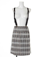 PV サス付タイトミディアムスカート/ホワイト