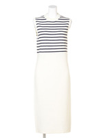 【ROSE BUD】HI/N SLV-LESS LONG DRESS/IVO/NVY