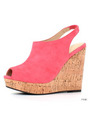 コルクウェッジサンダル/PINK