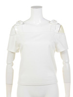 ショルダーリボンオフショルTPS/WHT