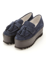 厚底タッセルシューズ/グレースエード