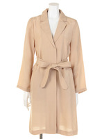 薄手ロングコート/ベージュ