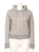 裏毛4本針フラットシーマーパーカー/ネイビー