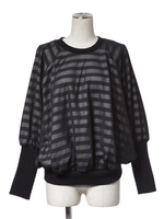 Organdy border sweat/NAVY