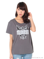 VOLCOMレオパードPtTシャツ/Charcoal Gray