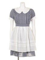 ギンガムタブリエOP/ネイビー