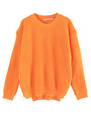クルーネックニット/オレンジ