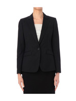 サテン切り替えピンストライプジャケット/ブラック(319)