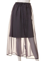 シフォンレイヤードスカート/Navy