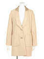ショールカラージャケットコート/ベージュ