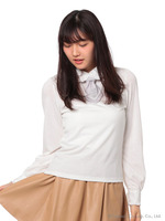 タイ付カットソー/ホワイト