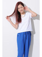 【OU】デザインオーガンジーTOP/WHITE