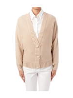 パールビジューボタンドルマントカーディガン/ナチュラル(050)