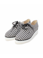 ホワイトソールレースアップシューズ/ブラック(119)