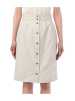 メタルボタンつきタイトスカート/ライトグレー(011)