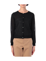 ラメ使いクルーネックニットカーディガン/ダークオリーブ(029)