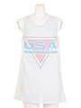 USA Retro Future Star Mesh Tank/OFF WHITE