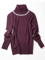 ウールタートルニット/スモーキーグリーン