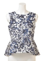 セイラ―フラワーブラウス/ホワイト