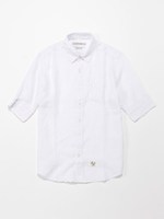 フレンチリネン5ブソデシャツ/ホワイト