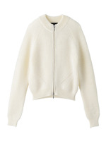 ブルゾンデザインニットカーディガン/ベージュ系(053)