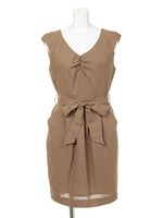 リネンギャザーＯＰ/ブラウン