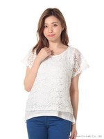 レースプルオーバー/オフホワイト