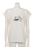 Bicycle プリントTシャツ/ホワイト