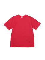 GIZAコットンクルーネックTシャツ/レッド系(060)