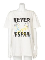 NEVER DESPAIR半袖Tシャツ/シロ