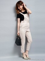 basicサロペット/ベージュ